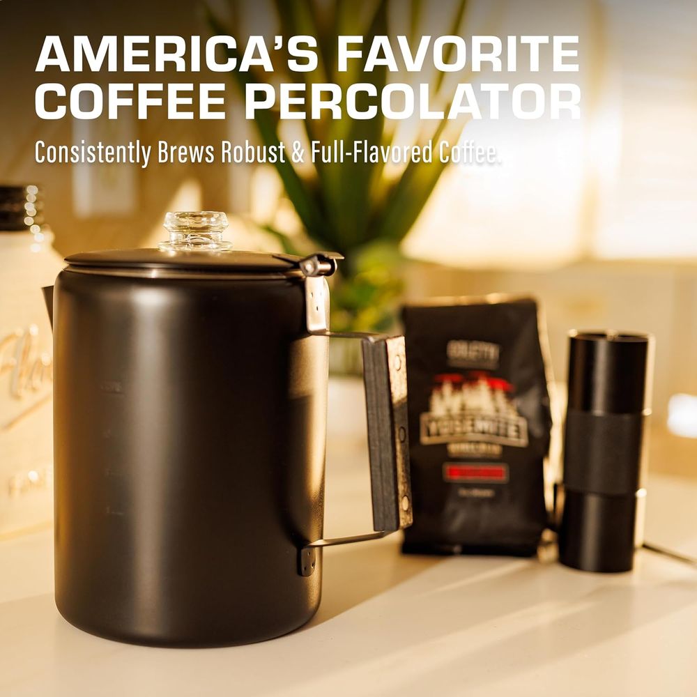 12-Cup Stainless Steel Percola - Camp Percolator Coffee avaliação e preço