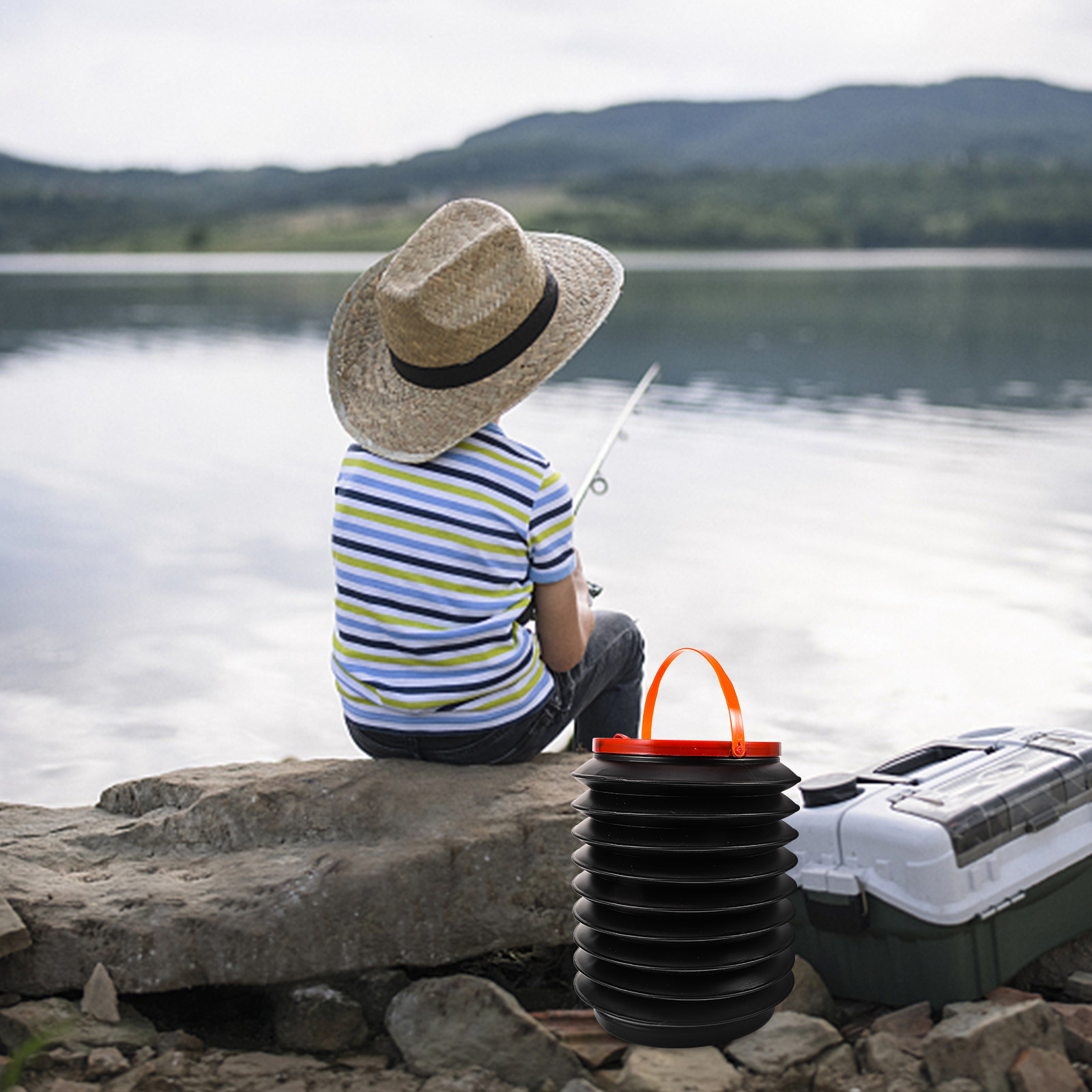 Folding Bucket Collapsible Tra - Outdoor Camping Bin avaliação e preço