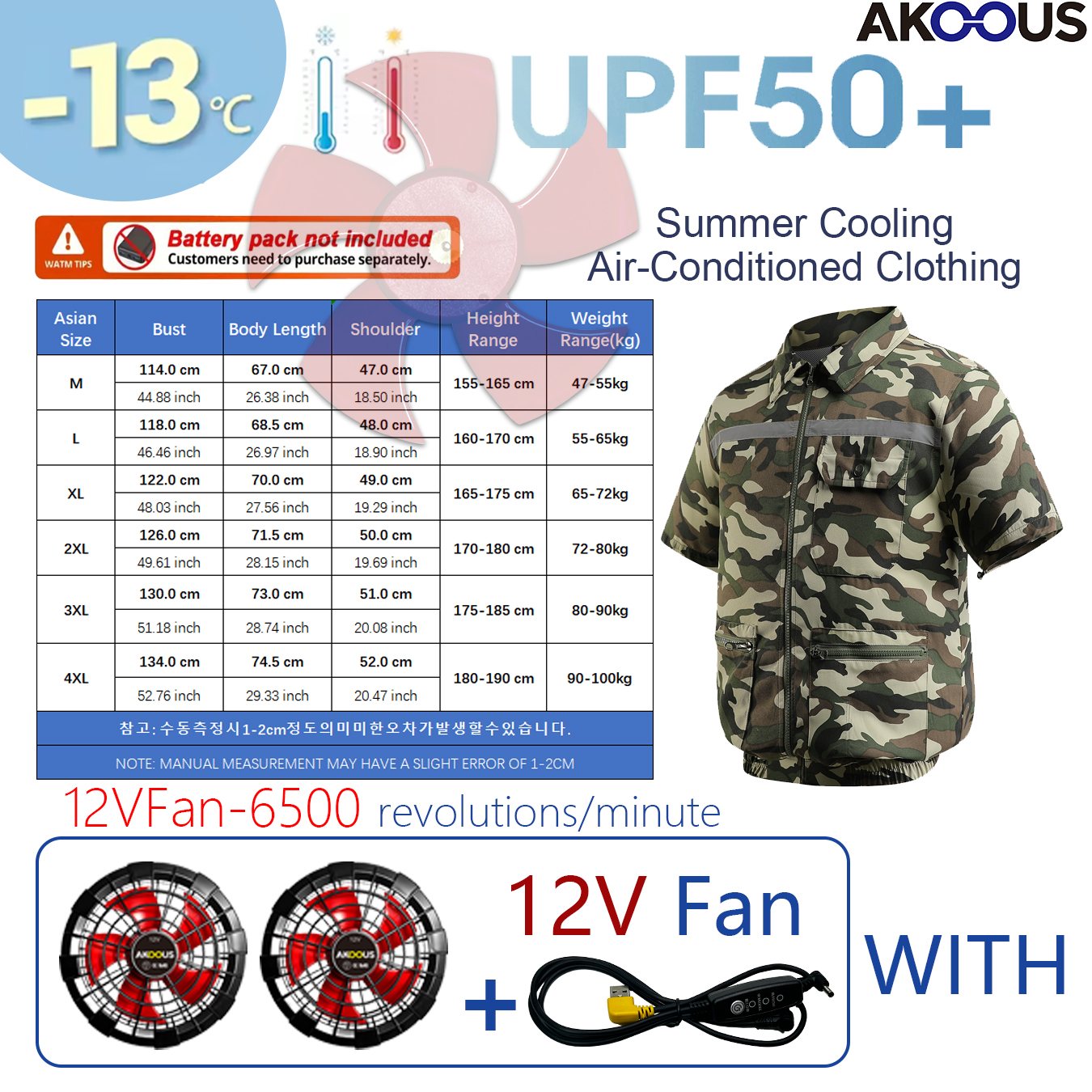 Summer USB 12V/5V Air Conditio - Camping Outdoor Clothing avaliação e preço