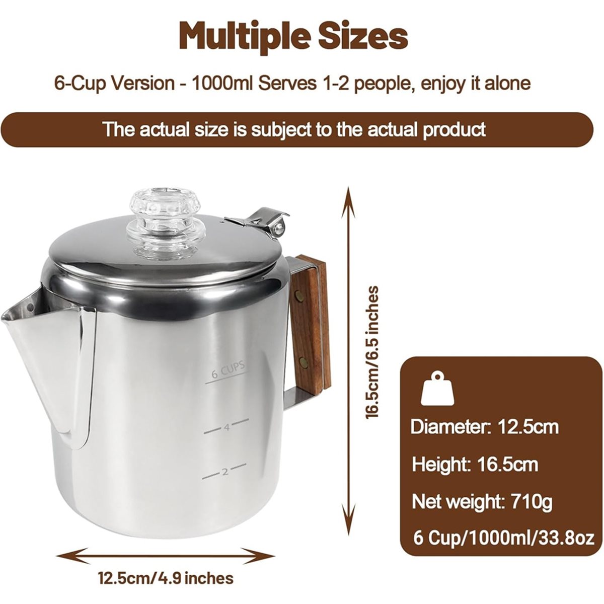 6 Cup Percolator 304 Stainless - Camp Percolator Coffee avaliação e preço