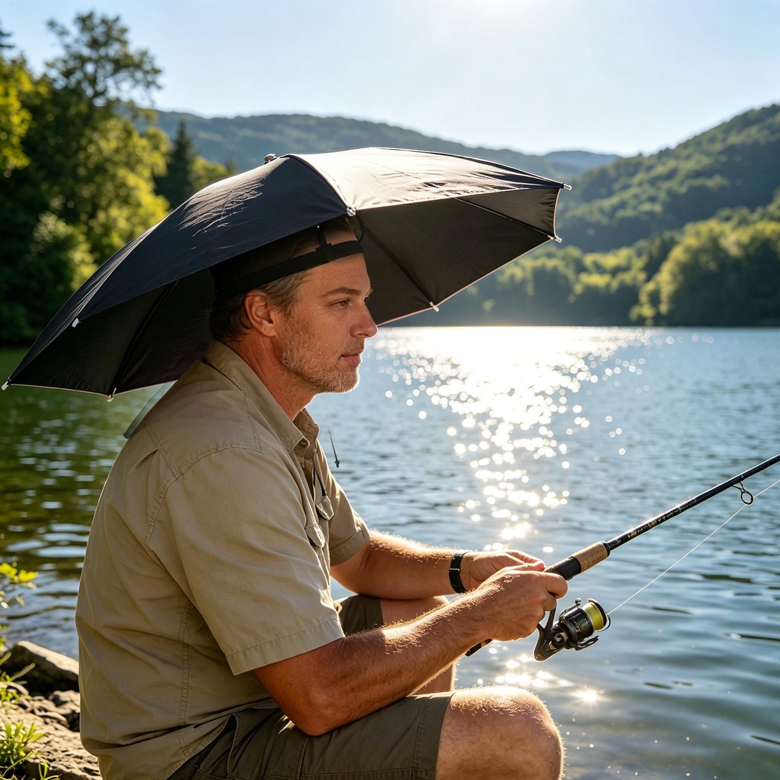 Folding Umbrella Hat Waterproo - Outdoor Camping Hat avaliação e preço